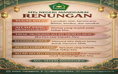 RENUNGAN KEHIDUPAN: BELAJAR BERSERAH DAN PERCAYA KEPADA KETETAPAN ALLAH